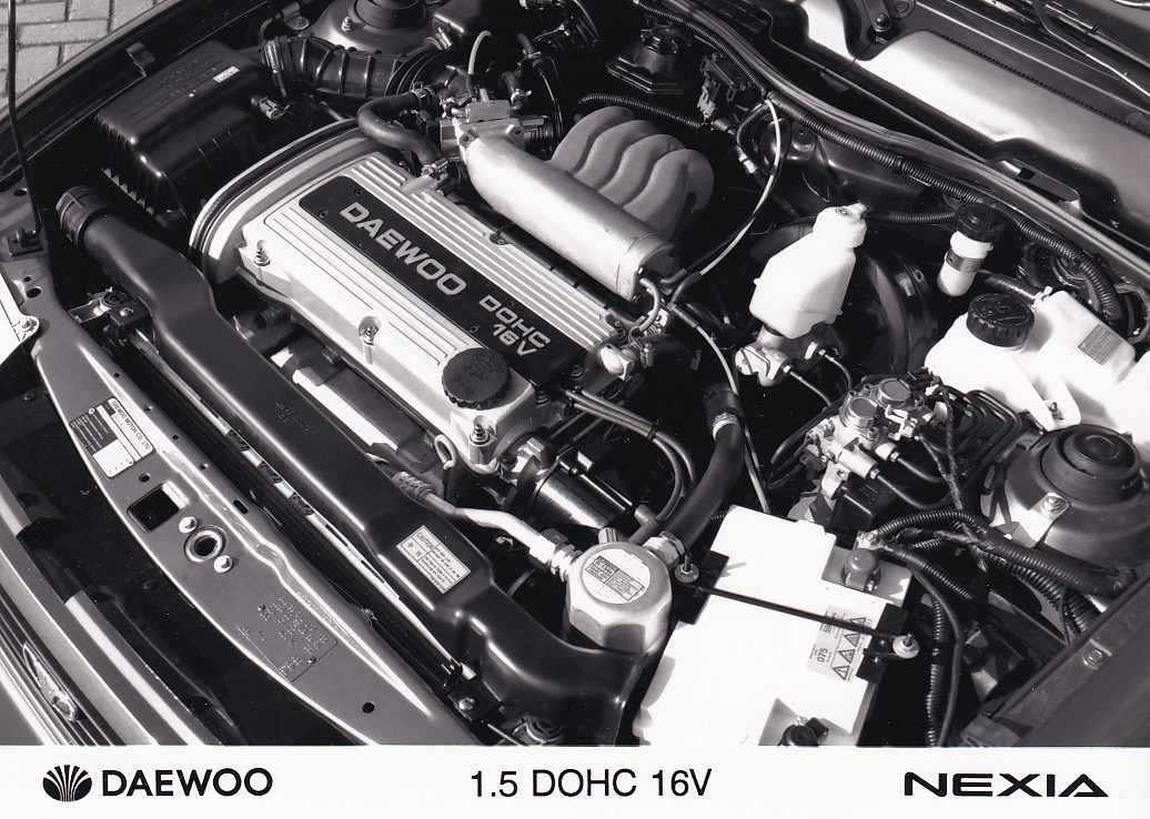 Daewoo 1.5 DOHC 16V engine, press photo, Belgium, 1996