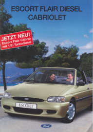 Escort Flair Diesel Cabriolet folder, 4 pages, 06/1995, German language