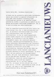 Lancia Delta HPE press kit with photo's & text sheets, Amsterdam, 4/1995