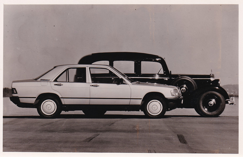 Mercedes-Benz 260 D [1936] + 190 D Sedan, press photo, Dutch, circa 1984