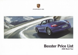 Boxster pricelist, 6 pages, 08/2007, UK, English