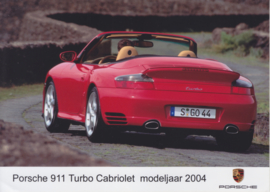 Porsche 911 Turbo Cabriolet, 8/2003, comes with color photo, importer-issued,  Dutch text