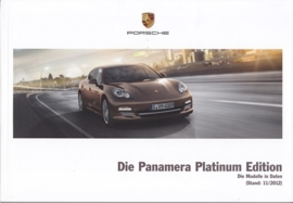 Panamera Platinum Edition pricelist, 94 pages, 11/2012, German language