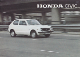 Civic 1200/1500 Hatchback model, 4 page brochure, about 1977, Dutch