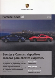 News 01/2008 with Boxster & Cayman, 12 pages, 05/08, Spanish (!) language