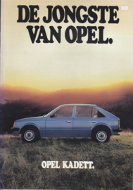 Kadett brochure, 8 pages +  specs., 1980, Dutch language