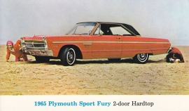 Sport Fury 2-Door hardtop, US postcard, standard size, 1965