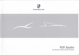 918 Spyder Hybrid pricelist, 8 pages, 04/2012, German