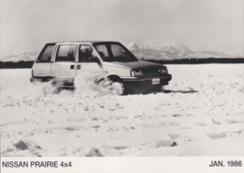 Nissan Prairie 4x4, press photo, Belgium, 1/1986