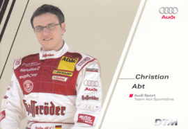 DTM racing driver Christian Abt, unsigned postcard 2004 season, German language