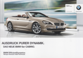 BMW 640i/650i Cabrio, fact card, 21x15 cm, Germany, c2011