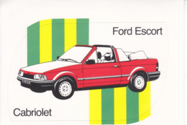 Ford Escort Cabriolet by Karmann, sticker, 15 x 10,5 cm