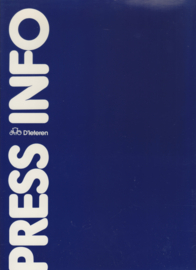 D'Ieteren (Audi/Porsche/VW) press kit with sheets & photos, Brussels, 1/1990