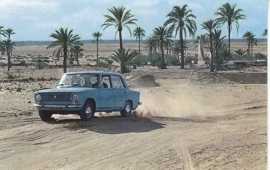 124 Sedan, standard size, Italian postcard (Sarig), about 1967