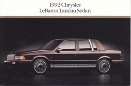 Le Baron Landau Sedan, US postcard, continental size, 1992