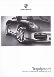 Boxster Tequipment pricelist, 40 pages, 05/2007, German %