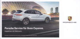 Cayenne Service brochure, 12 small pages, 07/2018, German