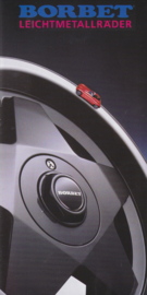 Borbet alloy wheels program, 8 page square brochure, Germany, 09/1991