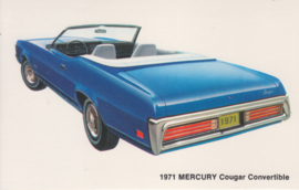 Cougar Convertible, US postcard, standard size, 1971