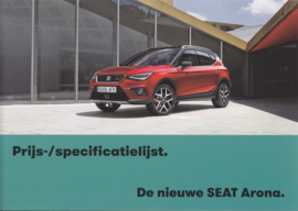 Arona new model pricelist brochure, 4 pages, 09/2017, Dutch language