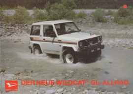 x Wildcat GT Allrad (4WD) & 1000 Cab 4WD folder, 4 pages, 9/1985, A4-size, German language