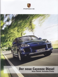 Cayenne Diesel and program brochure flap , 16 pages, 10/2008, German
