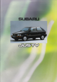 Justy brochure, 16 pages, Dutch language, about 1990