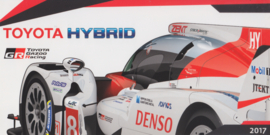 Hybrid WEC race car # 8, postcard, size 22 x 11 cm, issued by Toyota Motor Sport, 2017