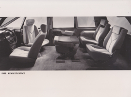 Renault Espace MPV interior, press photo, Belgium, 1/1988
