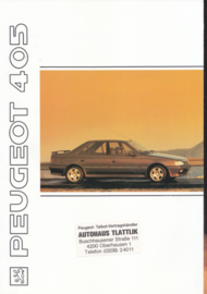 405 Sedan brochure, 36 pages, A4-size, 1991, German language