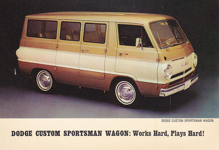 Custom Sportsman Wagon, US postcard, larger size, 1965