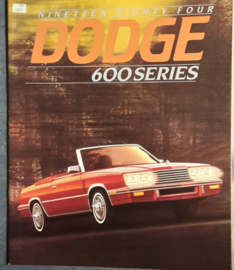 600 Series brochure, 22 large pages, 1984, English language, USA