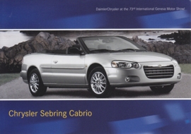 Chrysler Sebring Cabrio, A6-size postcard, Geneva 2003