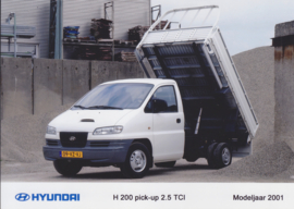 Hyundai  H 200 pick-up 2.5 TCi, press photo, Dutch, 2001