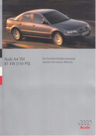 A4 TDI brochure, 6 pages, 08/1995, German language