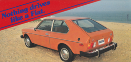 128 Hatchback Coupe, US-issued postcard, size 20,7 x 10 cm, 1978