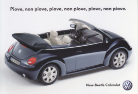 New Beetle Cabriolet postcard, Promocard Italy, # 3883