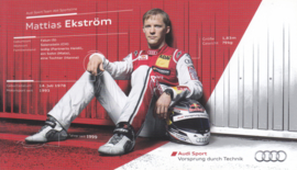 Racing driver Mattias Ekström, postcard 2014 season, English language