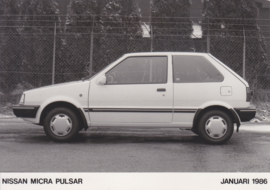 Nissan Micra Pulsar, press photo, Belgium, 1/1986