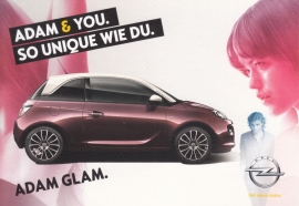 Adam Glam, DIN A6-size postcard, 2012, German language
