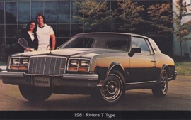 Riviera T Type, US postcard, standard size, 1981