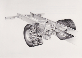 Daf 1355 hub reduction rear axle, press photo, Dutch, 1980s