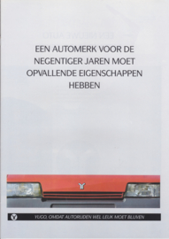 Yugo Sana & Cabrio & 45/55/65A model range, 16 pages, A4-size, Dutch language, about 1990