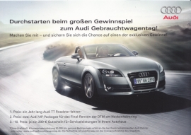 Used car models, DIN A6 double postcard, German language, 2007