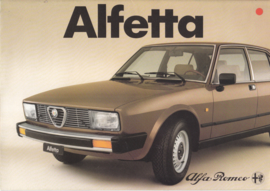 Alfetta brochure, 8 pages, 11/1981,  # 11155, Dutch language