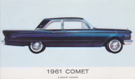 Comet 2-Door Sedan, US postcard, standard size, 1961