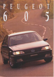 605 Sedan brochure, 12 pages, A4-size, 1995, Dutch language