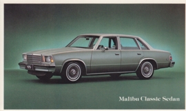 Malibu Classic Sedan, US postcard, standard size, 1979