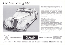 Scheib Mercedes-Benz 170S Cabrio A replica leaflet, 2 page, about 1987, German language