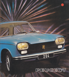 204 Sedan & Break brochure, 12 pages, square size, 07/74, Dutch language